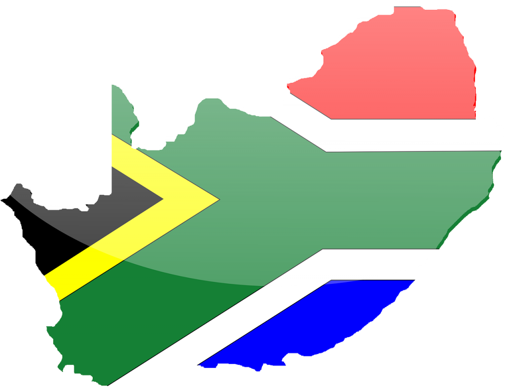 carte d'Afrique du Sud